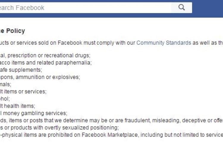 Facebook: geen verkoop van dieren via Marketplace